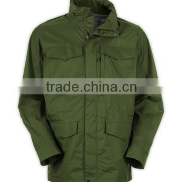 Green water and wind resistant men rain coat