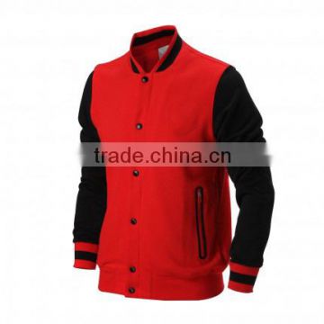 male's active color varsity jacket with constrast cuff