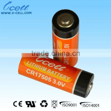A 3V 2400mAh CR17505E Lithium Metal Battery