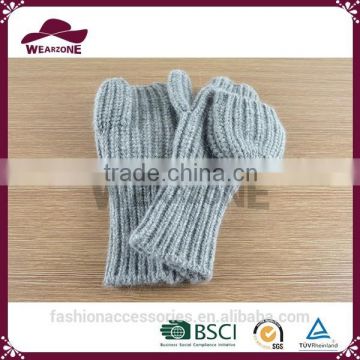 2016 Top selling products acrylic knitted gloves warm handwarmer