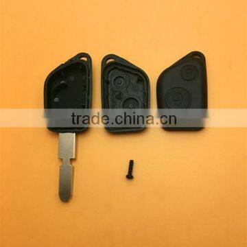 Peugeot 2 button remote key blank with 4 track blade (With Battery Place)