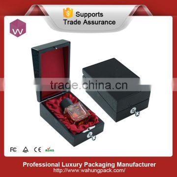 Industrial Use Plastic Wrapping Perfume Storage Box Black Color Locked Perfume Box Wholesale