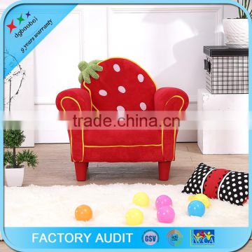 Mini Kids Red Coral Fleece Sofa With Cushion