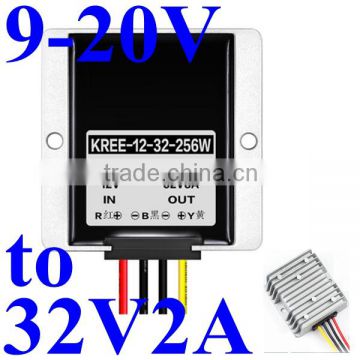 Hot Sale ! DC to DC 12V to 32V Step Up Boost Converter 2A 64W Waterproof
