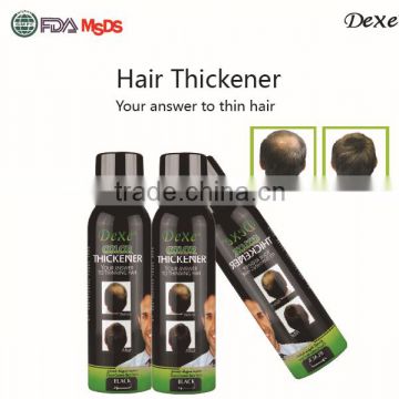 hair thickening dexe hair building fibers with private label of hair thickener spray