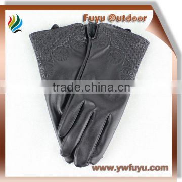 black women lining pu leather cheap leather gloves
