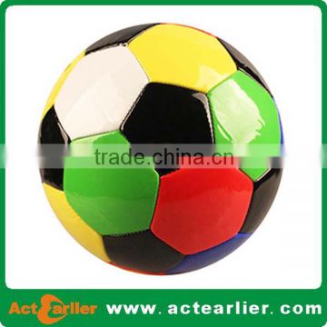 black color pvc leather machine stitched football with custom logo