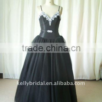 black tulle with crystal beading evening dress fashion 2012 100_9111
