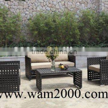 garden wicker circle weaving lounge set for outdoor