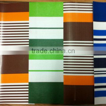 Good Quality PVC Stripe Tarpaulin For Tent/Awning/Truck Cover