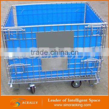 Aceally Foldable Wire Mesh Container/ Stackable storage cage