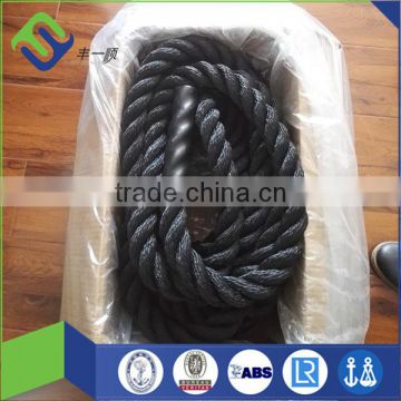 1.5'' * 30' Black Polyester Battle Rope Power Training Ropes For Fitness Physical Training