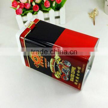 metal rectangle powder coffee tin box