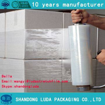 Factory wholesale anti tear transparent LLDPE pallet packaging stretch film roll