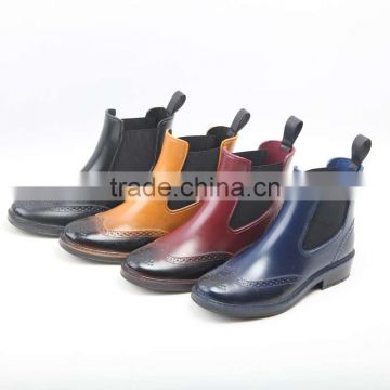 wine navy black brown two color new technology waterproof Chelsea shoes rain boots