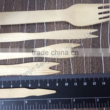 Disposable hotel wooden brand names airline cutlery for buffet
