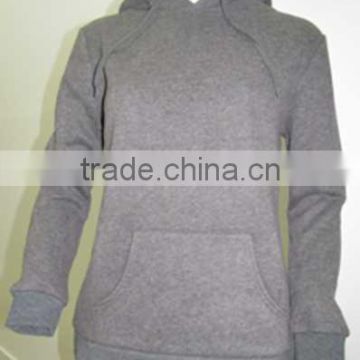 Ladies pullover hood grey sport