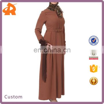 high quality dubai abaya wholesale kimono with belt,OEM muslim abaya dress manufacturer in China