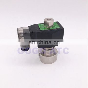GOGOATC 0.5-70bar SS304 3/8 1/2 inch high pressure solenoid valve Orifice 10mm Normal open stainless 304 water wash pump valve