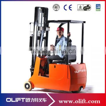 New three-wheel battery operated forklift truck (made in China)