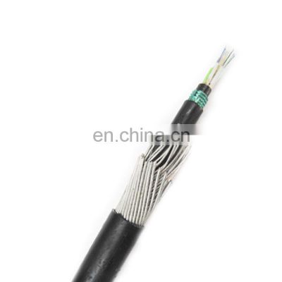 Outdoor double armored 4 core loose tube price fiber optic cable thick