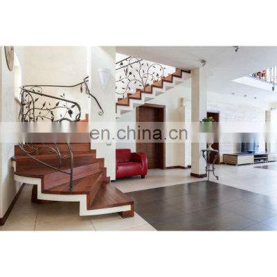 Custom high end decorative metal railing staircase for sale