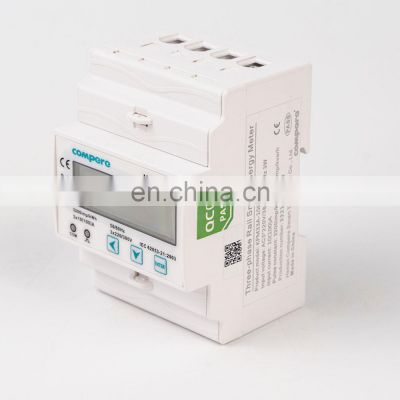 Hot sale Wifi energy meter (kwh) 3 phase 220v  3x100A rail installation smart energy meter mini price