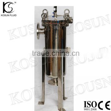 mirror polished stainless steel bag filter housing for food