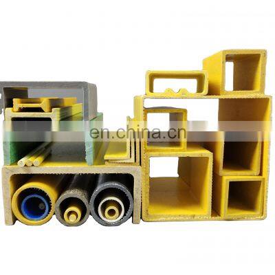 100mm Fiberglass High Strength Structural Pultruded Profile GRP FRP Square Pipe Tube
