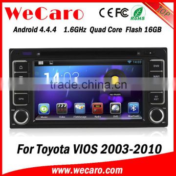 6.2 inch Android 4.4.4 HD 1024*600 touch screen car gps navigation fortoyota vios 2 din car dvd player With WIFI 3G internet