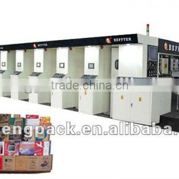 Fixed Five Colors Printing Glazing and Die-cutter Stacking Carton Machine