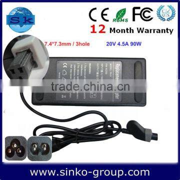 ac adapter charger 20V 4.5A 70W 7.4*7.3mm/3-hole for DELL Notebooks