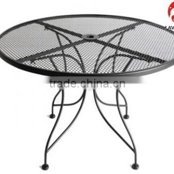 Wrought Iron 42" Round Table Steel Mesh