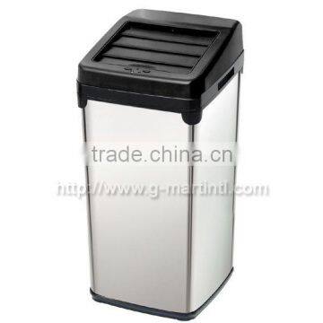 Square automatic stainless steel trash bin