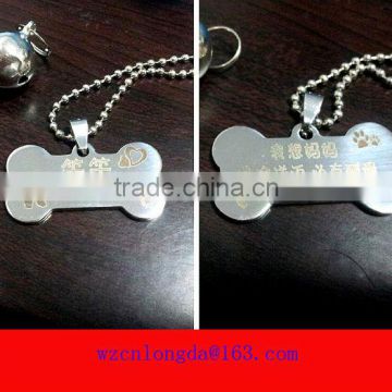 Customized cheap Diamonds bone shape dog tag