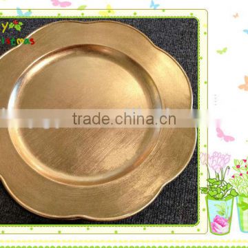 13"PP gold charger plates,dinner plates