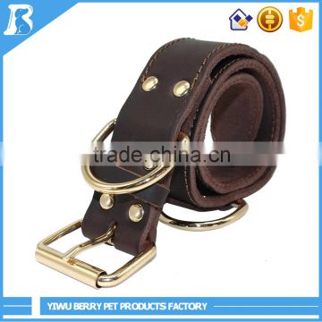 Berry Pet Products Strong Soft Genuine thin leather dog collar , Dog Collar