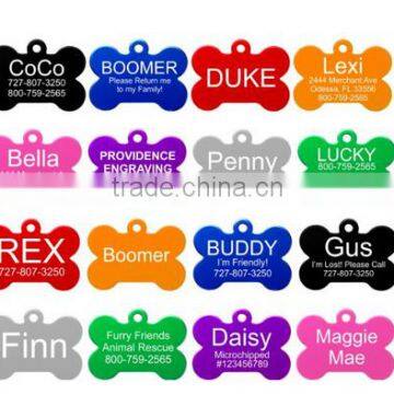 Dog Cat Aluminum Stainless Steel Pet ID Tags