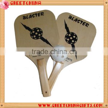 Custom wood pickleball racket