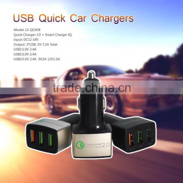 Universal QC2.0 Charger 3 USB Ports 5~12V Quick Charger