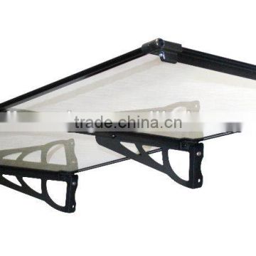 Affordable outdoor polycarbonate diy door canopy with iron bracket aluminium frame