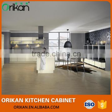 Cuseomized modern Simple white lacquer Plywood kitchen Cabinet Suppliers