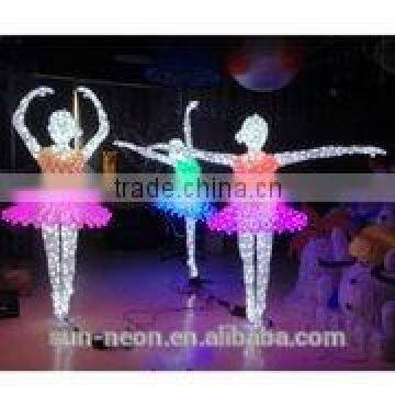 Lighted ballerina girl decoration outdoor motif lights