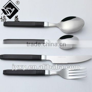Hot-sale stainless steel flatware set with plastic handle