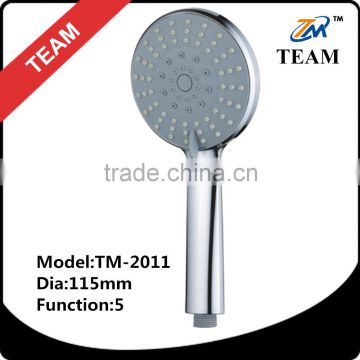 TM-2011 bathroom shower accessories new 5 functions ABS plastic massage shower head
