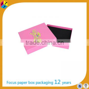 pink cardboard custom necklace packaging box