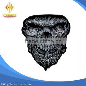 Hot sale popular cheap customized gray skull patch no minimum order