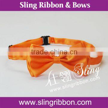 Orange Color Adjustable Neck Ribbon For Bow Ties