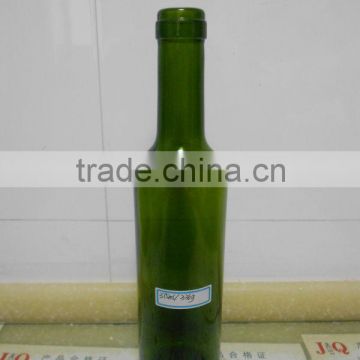 375ml antique green glass wine bottle with cork