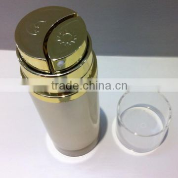 plastic cosmetic dual lotion bottle for cream JS-S02